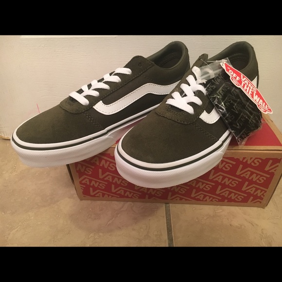 olive green suede vans